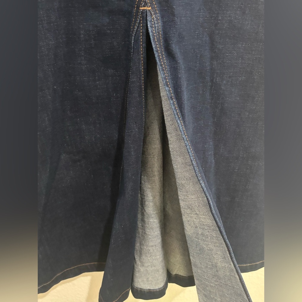 Banana Republic 
Denim Skirt Womens 4 
Center Split Classic 
Maxi Dark Wash Y2K - Picture 5 of 11